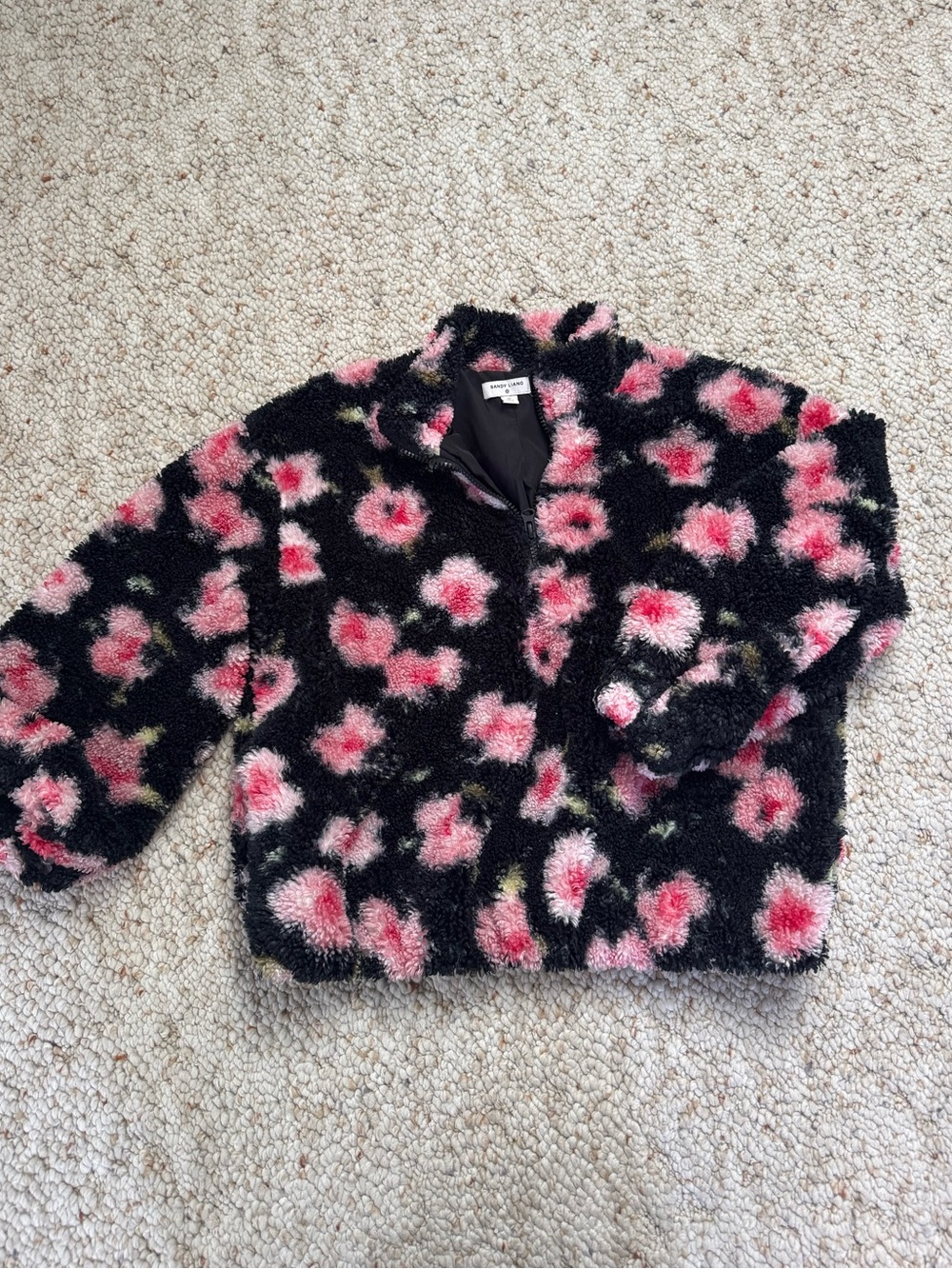 Sandy Liang Floral Teddy Bear Style Sweatshirt